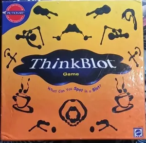 Mattel Thinkblot Game From Makers Of Pictionary New Open Box Complete - Picture 1 of 5