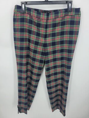 Talbots Pants Womens 10P Black Tartan Plaid Flat Front Academia Wool Preppy - Image 1 of 4