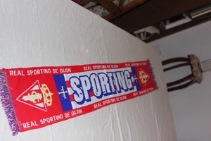 Football Scarf Of The Real Sporting Gijon Team With The Flag Of Asturias - Picture 1 of 1