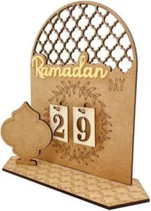 Ramadan Decoration Wooden Eid Mubarak 30 Days DIY Countdown Advent Calendars Gi - Picture 1 of 12