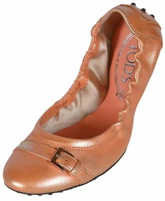 NUEVO EN CAJA Zapatos de Ballet Bailarina Tod's Para Mujer Metálicos Ombre Melocotón Dee Fibbietta 36 6 Foto 1 de 4