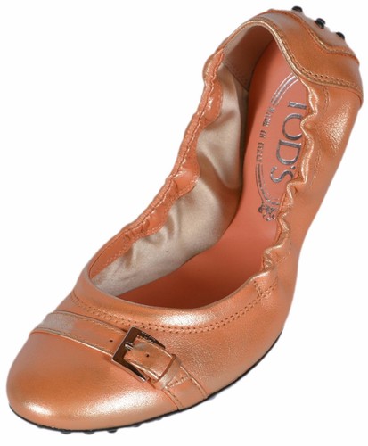 TOD’S Scarpe ballerine nuove con scatola Tod's donna metallizzate Ombre Peach Dee Fibbietta ballerine 36 6
