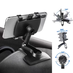 Car Dashboard Phone Holder Mobile Phone Stand Rotatable Car Sun Visor Support - Picture 1 of 9
