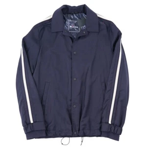 Kiton Navy Blue Woven Wool Coach's Jacket with Contrast Knit Details XL NWT - Picture 1 of 11