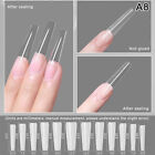 240Pcs/Box No Trace Fake Nail Tips Patch Semi-paste Trapezoid Ellipse Nails J2