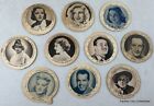 Antique Lot of (10) Dixie Ice Cream Cup Lid Premium Hollywood Actor Actress #3