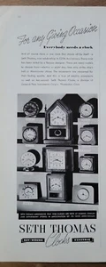 1938 Seth Thomas key wound electric clocks for any giving occasion ad - Picture 1 of 1
