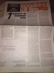 Speaking Of Fire 2 numeri primavera, autunno 1993 Oklahoma State University IFSTA - Foto 1 di 10