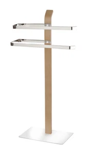 WENKO Handtuch Ständer Halter Stange Freistehend SAMONA NATURE 2 Arme Bad WC - Bild 1 von 6