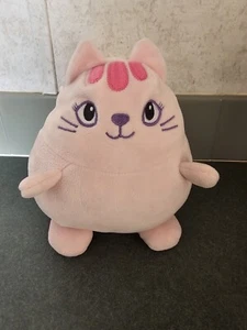Animal Adventure Plush Pink Cat Round Squishy Embroidered Eyes 8" - Bild 1 von 10