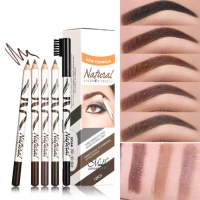 Waterproof Eye Brow Eyeliner Eyebrow Pen Pencil With Brush Makeup Cosmetic T _ - Image 1 of 4