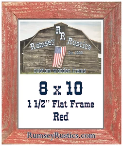 8x10" red washed barnwood rustic barn picture frame wood white blue green black - Picture 1 of 28