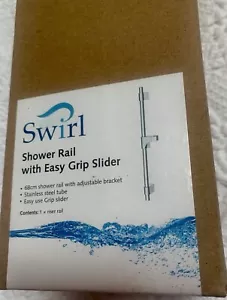Swirl Shower Bathroom Rail With Easy Grip Slider - Picture 1 of 11