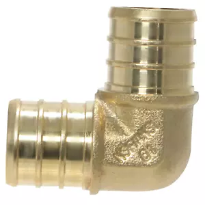1 PIECE 3/4" PEX ELBOW - BRASS CRIMP FITTINGS (LEAD-FREE) - Picture 1 of 7