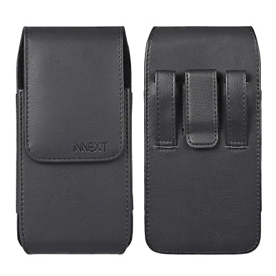 XL Phones Leather Vertical Case Pouch Belt Clip Loop Holster Fits Otterbox Cover - Image 1 of 4
