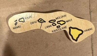 Puzzle Hawaii ESTADO DE REEMPLAZO Juguetes Mundo Pequeño Madera Mapa EE. UU. 1994 Foto 1 de 3