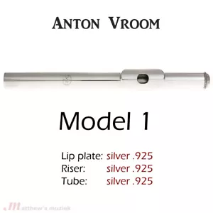 Anton Vroom Guarnizione testa flauto - .925 Argento Sterling I Nuovo - Foto 1 di 9