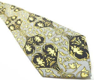 Versace Herren Krawatte 100% Seide Schwarz Geometrisches Muster Krawatte Made in Italy  - Bild 1 von 10