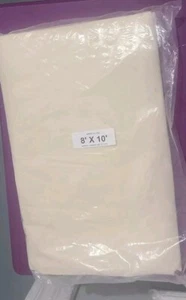 8'x10' Cotton Tarp For Indoor Use, Tan - Picture 1 of 2