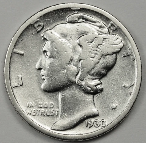 1930-s Mercury Head Dime.  High Grade.  88646    (Inventory E) Cover