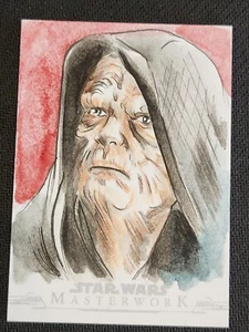 Boceto a color obra maestra de Star Wars Rey Alex Iniguez. Emperador Palpatine - Imagen 1 de 2