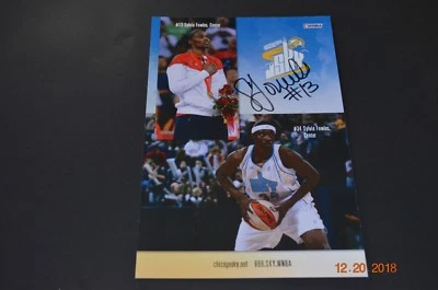 SYLVIA FOWLES SIGNED CHICAGO SKY PHOTO - Image 1 of 2