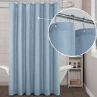 KOUFALL Stone Blue Shower Curtain 72x84 Inch Linen Fabric Waterproof All Extra L