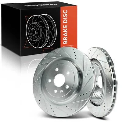 Rotor de freno perforado para Chevrolet Camaro Cadillac CTS 09-19 trasero izquierdo y derecho Foto 1 de 4