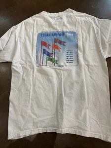 Graphic Print Short Sleeve Shirt clean air fair 2004 sz large - Picture 1 of 4
