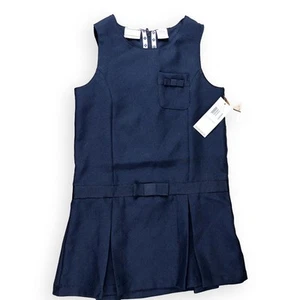 Izod Navy Blue Girls Classic Jumper Dress 5 NWT - Picture 1 of 8