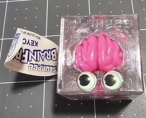 Vtg NWT 7-11 Brain Freeze Slurpee Keychain pink w/ Glow In The Dark Eyes - Picture 1 of 5