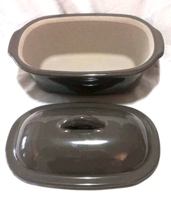 Pampered Chef 1.5 qt Mini Deep Covered Baker #1444 New USA Grey - Picture 1 of 4