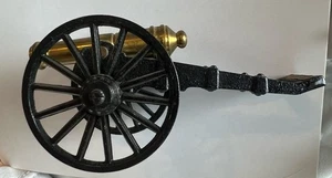Vintage Cast Iron & Brass Toy Cannon Fort Ticonderoga NY Souvenir 5” Long - Imagen 1 de 5