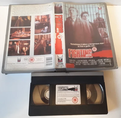 FIGHTING JUSTICE 1988 ROBERT DOWNEY JR VHS video cassette UK BIG BOX EX-RENTAL - Image 1 of 4