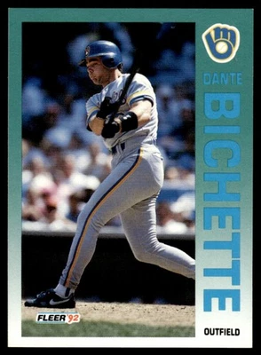 1992 FLEER DANTE BICHETTE #173 MILWAUKEE BREWERS 900 - Image 1 of 2