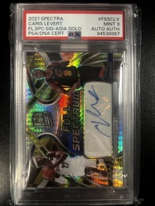 2021 Panini Spectra - Full Spectrum Signatures Caris Levert Asia Gold #/3 Pop 1! - Picture 1 of 3