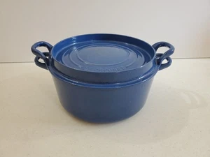 Le Creuset Doufeu #24 Blau Dutch Oven Emailliertes Gusseisen - Bild 1 von 12