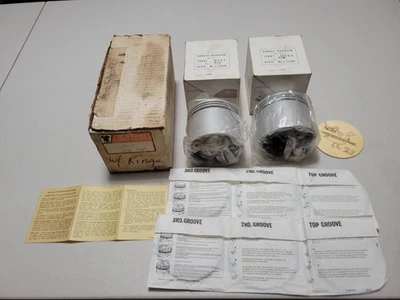 NEW for  41-77 Harley Davidson .060" High Compression 10:1 Pistons 3 7/16" Pan - Image 1 of 4