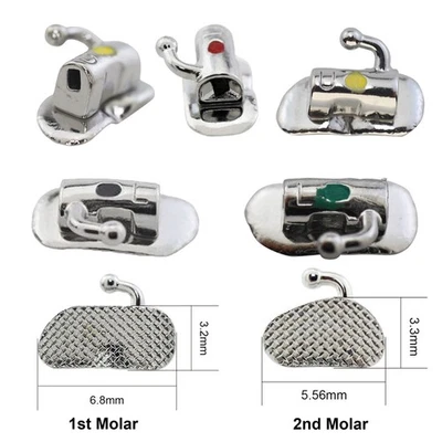 80 tubos bucales de ortodoncia dental 1er segundo molar Roth MBT 022 3G adhesivos Foto 1 de 4