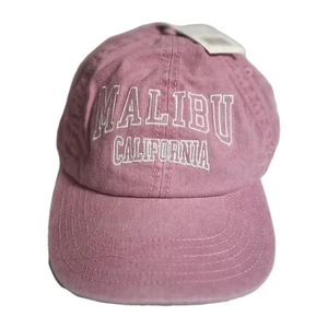 Womens Malibu California Adjustable Snap Back Pink Cotton Hat Cap New With Tags - Picture 1 of 6