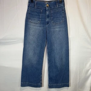 Maeve The Colette Jeans Damen 27 Blau Wide Leg High Rise Stretch Denim - Bild 1 von 6