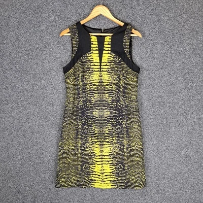 David Lawrence Womens Dress Size 10 Yellow Black Linen Blend - image 1 of 4