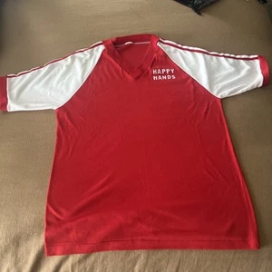 Vintage 80’s? Adidas Soccer Shirt “Happy Hands” Sz Large - Picture 1 of 8