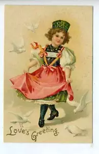 Valentines Beautiful Girl Clapsaddle Signed Postcard - Picture 1 of 1