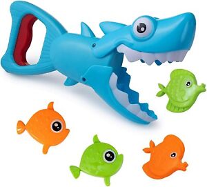 Shark Grabber Baby Bath Toys Include 4 Toy Fish Bath Toys for Boys Girls Toddler