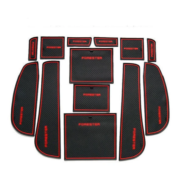 Alfombrilla portavasos de goma con ranura para puerta interior antideslizante 13 piezas para Subaru Forester Foto 1 de 1