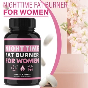 Night Time Fat Burner Supplements For Women -60 capsules - Picture 1 of 12