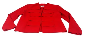 Danny & Nicole Damen roter Blazer Jacke Hakenverschluss Größe 8P - Bild 1 von 6