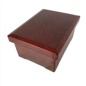 Japanische Harz Lack Replik Deckel Bento Brotdose Vintage Nashiji Orange L200 - Bild 1 von 11