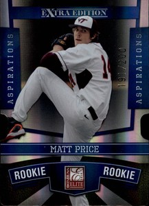 2010 Donruss Elite Extra Edition Aspirations Baseball Card #180 Matt Price/200